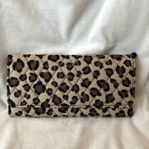 Vera Bradley leopard trifold wallet